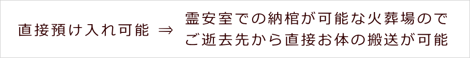 葬儀場の霊安室に預けられる施設の説明