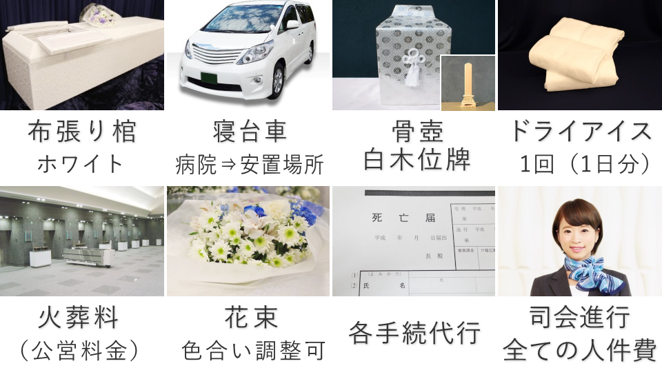 直葬ベーシックプランのセット内容