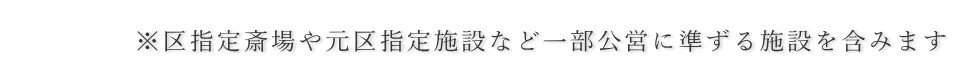 区営斎場に準ずる施設も含みます
